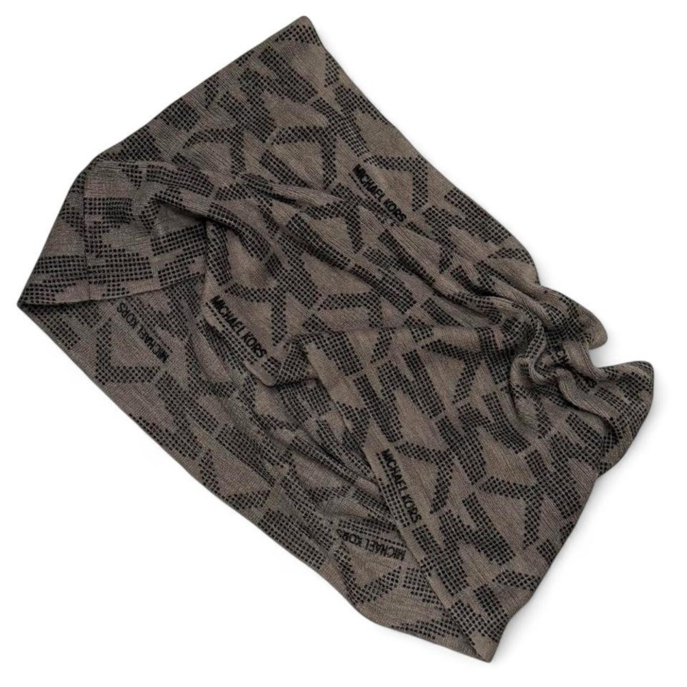 Michael Kors taupe/dark brown infinity scarf